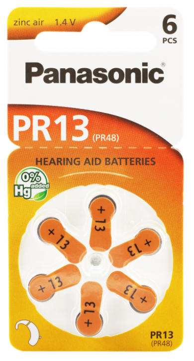 Hörgerätebatterien Sparpaket - Panasonic PR 13 Mercury free (30 Stück)