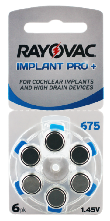 Hörgerätebatterien Sparpaket - Rayovac Cochlear Implant Advanced Typ 675 (60 Stück)