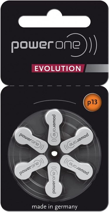 Hörgerätebatterien Sparpaket - power One EVOLUTION p13 (6 Stück)