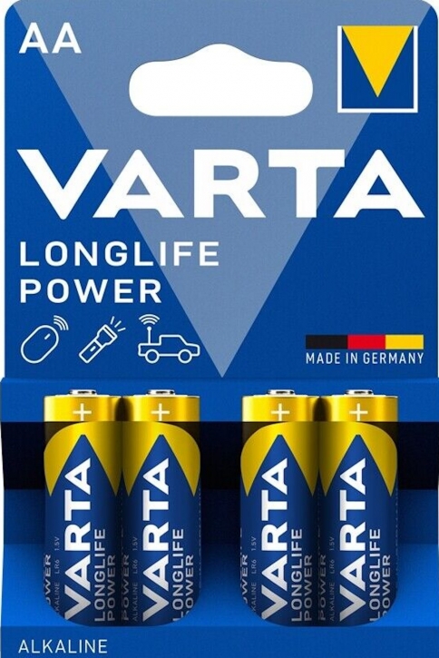 *NEU* VARTA longlife power AA 1,5V Alkaline Batterie (4 Stck.)