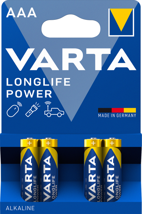 *NEU* VARTA longlife power AAA 1,5V Alkaline Batterie (4 Stck.)